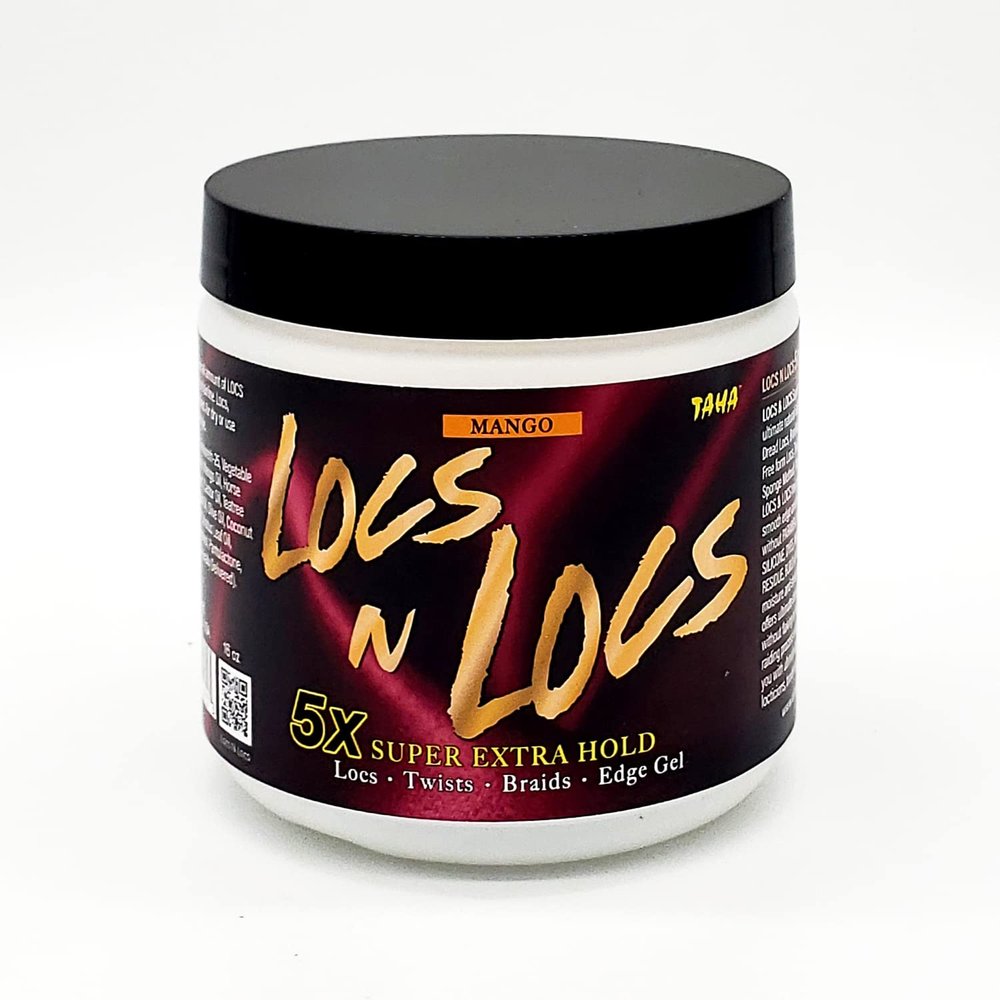 Taha Locs & Locs Gel - 5X Super Extra Hold, Natural & Non-Damaging for Locs, Braids, Twists - 16 Oz (Mango, 1 Pound(Pack of 1))