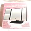 Love Ellie LED Makeup Trifold Mirror, Black (32342) view 2