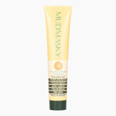 MUDMASKY Vitamin-Infused Eye Serum 1.0 FL. OZ. - MADE IN FRANCE - with Vitamin C & K, Reduces Dark Circles, Firms, Moisturizes, Hydrates, Restores Youthful Skin, Eye Care for All Skin Types