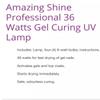 Professional Quality SpeedyGel 36 Watts Gel Curing UV Lamp view 2