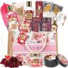 Valentines Day Gifts for Women - 35 Pcs Bath and Body Gifts Basket Set Rose Spa Gifts Set Skin Care Set for Women, Gift Baskets Set for Mothers Day Mom for Christmas, Birthday, All Occasion Present view 1