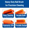 SPARTA Nail Scrub Brush Commercial-Grade, Heavy-Duty Hand and Fingernail Brush with Stiff Bristles for Gardeners, Mechanics, And Foodservice Personnel, Plastic, 5 Inches, Orange, (Pack of 12) view 4