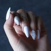 MqpQ Coffin Gel False Nails Cover Crystal Clear Ballet Square White With Rhinestones Fake Nails Logo Nail Case Can Be Customized view 3