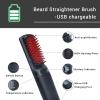 IHHAIR Premium Beard Mini Straightener Brush, Professional Straightener Brush for Men, Rechargeable 6400 mAh Straightening Tool Heated Comb, for Short & Long Beards for Home and Travel view 2