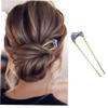 2 Pcs Simple Hairpin Women U Shape Hair Stick 2 Prongs Hair Fork Sticks Women Girls Hair Styling Accessories view 4
