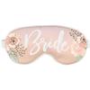 Bride Sleep Mask - White Glam Bride Floral Blush Pink Eye Mask - Honeymoon Gift Msk(BlshFloral WhtGlmBrd) view 1