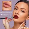 BLEGGEIT 2pcs Lipstick Brush, Lip Brush for Lipstick, Portable Lip Brush with Lid, Lip Makeup Brush, Eyeshadow Brush, Concealer Brush and Smudge Brush,Home and Travel (Standard) view 2