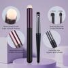 BLEGGEIT 2pcs Lipstick Brush, Lip Brush for Lipstick, Portable Lip Brush with Lid, Lip Makeup Brush, Eyeshadow Brush, Concealer Brush and Smudge Brush,Home and Travel (Standard) view 4