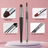 BLEGGEIT 2pcs Lipstick Brush, Lip Brush for Lipstick, Portable Lip Brush with Lid, Lip Makeup Brush, Eyeshadow Brush, Concealer Brush and Smudge Brush,Home and Travel (Pro) view 3