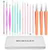MORGLES Blackhead Remover Tools, 15 Pcs Pimple Popper Tool Kit Comedone Pimple Extractor for Blackhead Blemish Zit Removing with Metal Case 2024 Latest view 1
