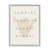 Stupell Industries Sunrise Sunburn Sunset Repeat Beach Phrase Shaka Hand, Design by Daphne Polselli view 1