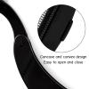 G2PLUS 4PCS Folding Eyelash Comb, Eyebrow Comb Metal Teeth, Eyelash Separator Comb, Eyelash Brush and Comb, Professional Tool for Define Lash & Brow (Black) view 3