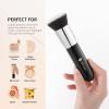 DUcare Kabuki Foundation Brush for Liquid Makeup Flat Top Professional Stick Buffing Blending Mineral Powder Large Face Makeup Brush, Black view 3