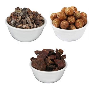 AnNafi Amla Reetha Shikakai Pods (MIXED) | Dry Whole Herbs Mix for Hair Wash & Conditioning 100% Natural Herbal Hair Care Combo Pack of Aritha/Soapnut + Indian Gooseberry + Acacia Concinna (500grams)
