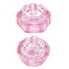 Beaupretty Crystal Cup for Manicure Nail Art Nail Salon Personal Home Use Pink Color Easy to Use view 1