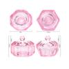 Beaupretty Crystal Cup for Manicure Nail Art Nail Salon Personal Home Use Pink Color Easy to Use view 2