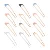 12Pcs Alloy U Shape Hair Pins Metal Long Hair Fork Pins 4 Styles Hair Stick French Style Hair Fork Clip for Women Girls Hair Styling Tool Accessories view 1