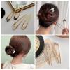 12Pcs Alloy U Shape Hair Pins Metal Long Hair Fork Pins 4 Styles Hair Stick French Style Hair Fork Clip for Women Girls Hair Styling Tool Accessories view 3