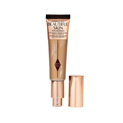 Charlotte Tilbury Beautiful Skin Medium Coverage Hydrating Foundation - Buildable Liquid Makeup for Instant Glow, Plumping Hydration & Lasting Skincare Benefits - 8 Neutral