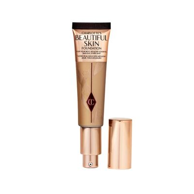 Charlotte Tilbury Beautiful Skin Medium Coverage Hydrating Foundation - Buildable Liquid Makeup for Instant Glow, Plumping Hydration & Lasting Skincare Benefits - 6 Neutral