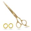 Nixcer Hair Cutting Scissors -Sharp Razor Edge Blade Hair Shears Series - 6.5" With Fine Adjustment  Stainless Steel Hair Scissors Professional For Men, Women & Babies (Gold) view 1