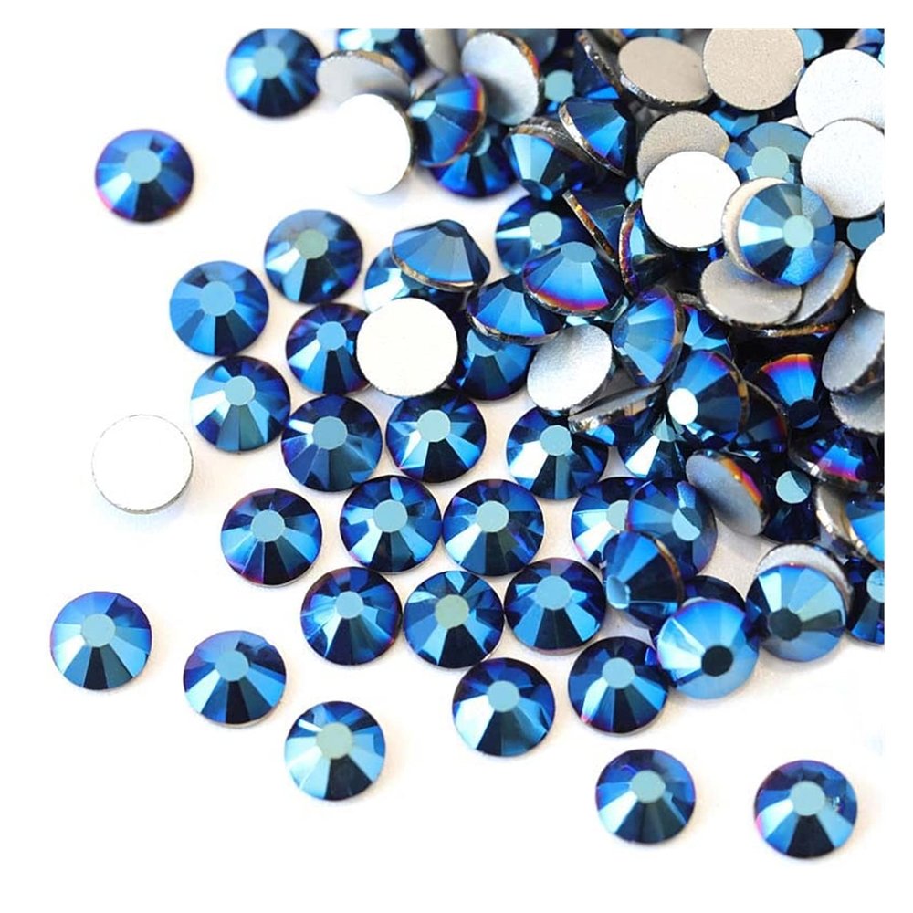 HANRUO Rhinestones Crystal Glass Strass Flatback Glue On Nail Art Rhinestone (Color : 0019, Size : SS10-1440PCS)