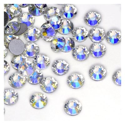 HANRUO Rhinestones Crystal Glass Strass Flatback Glue On Nail Art Rhinestone (Color : 0023, Size : SS30-288PCS)