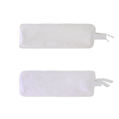 Day In Day Out White Terry Cloth Toiletry Travel Bag, Terry Cloth
