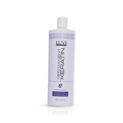 LUVI Permanent Keratin Organic -Formaldehyde Free, Permanent Straightening- Alisado Brasileo Keratina Permanente, Keratina Para Alisar El Pelo Sin Formol, Keratin Hair Treatment (33 fl.oz/1L)
