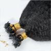 Kinky Straight Micro Loop Human Hair Extension Microlinks Coarse Italian Yaki Brazilian Remy Hair Micro Beads Ring 100g 100strands (14inch 100strands, #2(Darkest Brown)) view 3