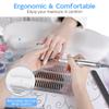 BYOOTIQUE Portable Manicure Nail Table Folding Nail Desk with Built-in Dust Collector, Carry Bag, Manicure Table With Lockable Wheel for Nail Tech Tattoo Workstation Beauty Spa Salon, White view 2