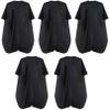 Black Waterproof Hair Salon Cape Professional Barber Cape with Metal Snap Closure Hair Cutting Cape (Black-5 Pack) view 1
