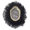 Afro Curly Men's Wigs Mono Lace with NPU Curly Weave Hair Unit Black Men's Toupee Afro Toupee For Men African Kinky Curly Fine Mono Durable Hair Replacement System Tape Around African American Black Unit AFRO AAA1 Hair Extension Unit for Black Men (8 view 4
