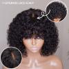 LUVME HAIR 10 Inch Short Curly Wigs with Bangs Water Wave Bob Wig Human Hair Short view 3