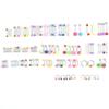 PLLO 110PCS Mixed Pack Body Jewelry Piercing Kit, Eyebrow, Navel, Belly, Tongue, Lip, Bar, Nose Ring, Stainless Steel, Modern Style, Unisex view 1