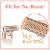 Flawless Nu Razor Replacement Heads, Rose Gold Plated Body With Covers, Compatible Hair Remover Head for Finishing Touch Women's Razor (2 Count) view 2