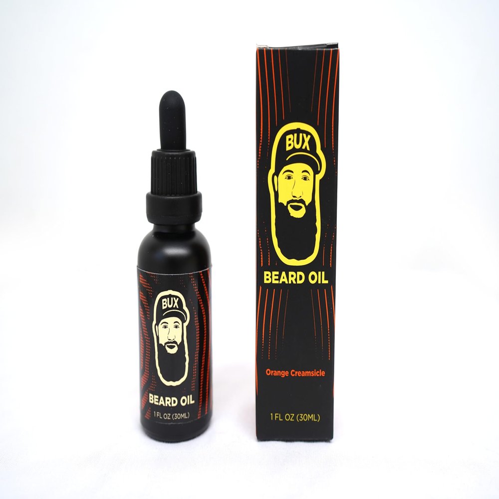 Bux Beards Beard Oil  [Orange Creamsicle] | Natural Beard Conditioner with Jojoba, Avocado, Apricot, Almond, Grapeseed & Vitamin E | Softens & Strengthens Facial Hair