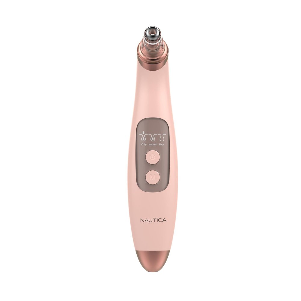 Nautica PC250 Blackhead Remover Tool, Rechargeable Vacuum Blackhead Remover for Face with 6 Heads, 3 Modes & LED Display for Deep Pore Cleansing