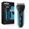 Braun Electric Series 3 Razor with Precision Trimmer, Rechargeable, Wet & Dry Foil Shaver for Men, Blue/Black, 4 Piece view 2
