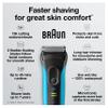Braun Electric Series 3 Razor with Precision Trimmer, Rechargeable, Wet & Dry Foil Shaver for Men, Blue/Black, 4 Piece view 4