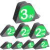 3 Inch Hair Clipper Combs Guides, Hair Clipper Guards 1 & 1/4" 1 & 1/2" 2", Mega NO.16 NO.12 NO.10 fits for most Clippers (Gray, 8pcs Mega Set) view 1