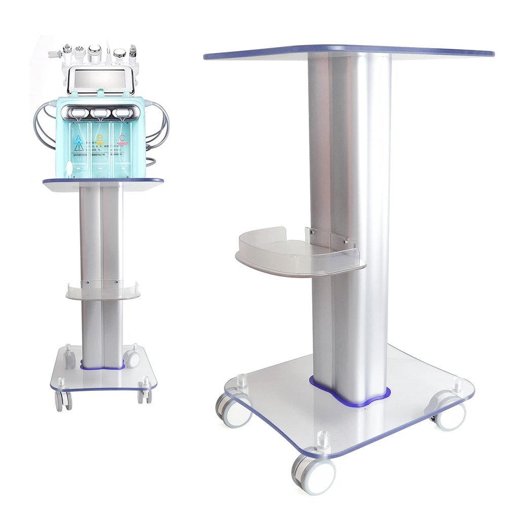 Beauty Cart - 3 Tier Acrylic Salon Rolling Equipment Cart Beauty Instrument Rolling Tray Salon Carts and Trolleys with Wheels,Max Load 99lbs