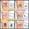 Custom Temporary Tattoos Kids - Personalized Emergency Contact Child Safty Tattoos with Phone number - If Lost Call Tattoo Sticker view 4