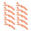 10pcs/set Multicolor Croc Alligator Clips - Transparent Plastic Hair Styling Sectioning Barrettes - Non Slip Professional Salon DIY Accessories - Hairpins (10pcs-Orange) view 1