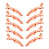 10pcs/set Multicolor Croc Alligator Clips - Transparent Plastic Hair Styling Sectioning Barrettes - Non Slip Professional Salon DIY Accessories - Hairpins (10pcs-Orange) view 4