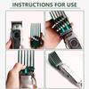 3 Inch Hair Clipper Combs Guides, Hair Clipper Guards 1 & 1/4" 1 & 1/2" 2", Mega NO.16 NO.12 NO.10 fits for most Wahl Clippers (Green, 8pcs Mega Set) view 4