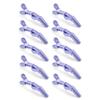 10pcs/set Multicolor Croc Clips Transparent Plastic Hairdresser Clip Hair Styling Sectioning Barrettes Professional Non Slip Alligator Clips Salon DIY Accessories Hairpins (10pcs-Lighe Purple) view 1