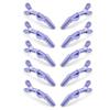 10pcs/set Multicolor Croc Clips Transparent Plastic Hairdresser Clip Hair Styling Sectioning Barrettes Professional Non Slip Alligator Clips Salon DIY Accessories Hairpins (10pcs-Lighe Purple) view 3