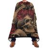 ALAZA Vintage Skulls Music Roses Barber Cape for Men Women, Waterproof Haircut Apron Beard Shaving Bib Hair Cutting Cloth 55 x 65 Inch view 2