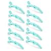 10pcs/set Multicolor Croc Clips Transparent Plastic Hairdresser Clip Hair Styling Sectioning Barrettes Professional Non Slip Alligator Clips Salon DIY Accessories Hairpins (10pcs-Cyan) view 1